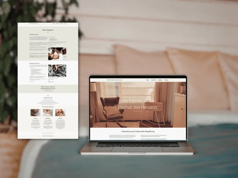 DREAMLAND Schlafcoaching – Webdesign
