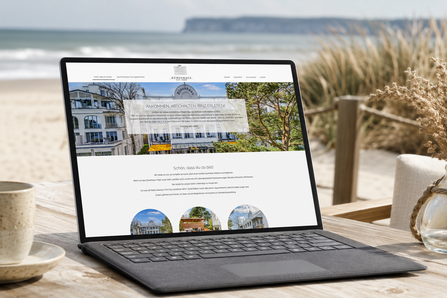 Dünenhaus Binz – Webdesign