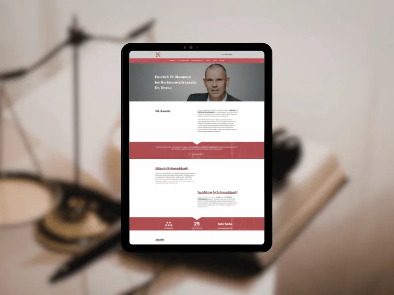 Kanzlei Dr. Drawe – Webdesign