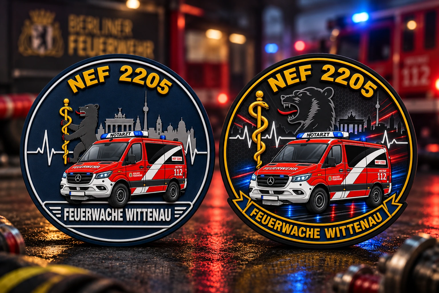 NEF Feuerwache Wittenau – Grafikdesign · Öffentlich & Ehrenamt
